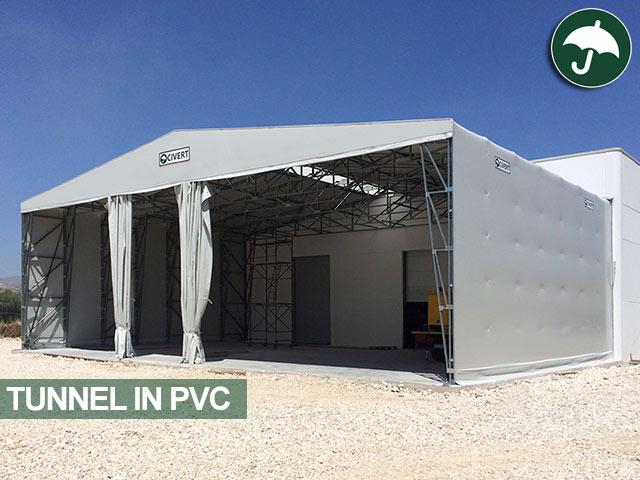 capannoni mobili frontali tunnel in pvc Civert